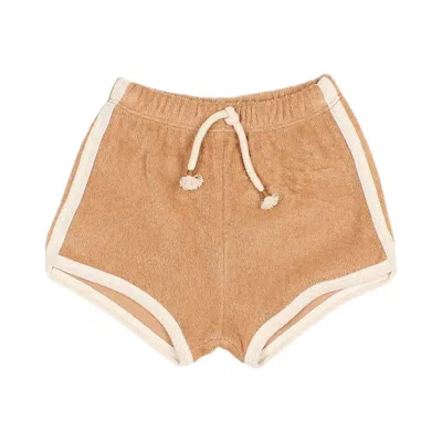 Buho Kids' Baby Girl Terry Cloth Shorts In Caramel In Brown