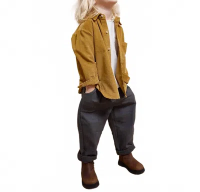 Buho Kids' Boy's Antracite Casual Pants In Gray In Yellow