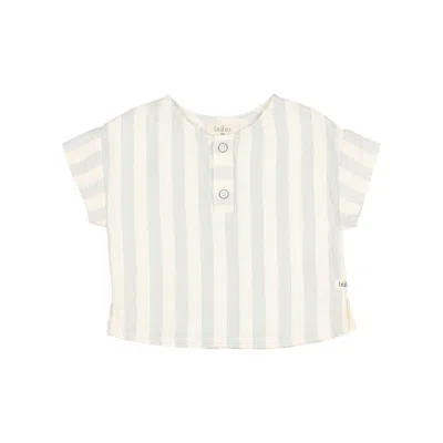 Buho Kids' Boy's Sky Striped Gauze Shirt In Grey In Neutral
