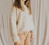 Buho Quilted Fall Sweatshirt In Sand In Multi