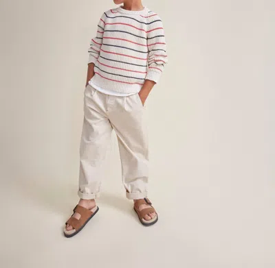 Buho Kids' Tom Stripe Sweater Top In Multi In Red