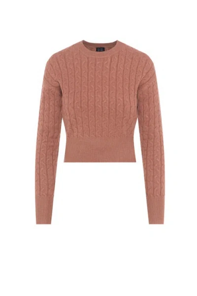 Buhu Cable Knit Ribbed Cuffs Sweater In Blue