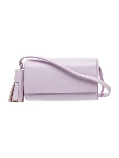 Pre-owned Building Block Leather Crossbody Bag In Purple