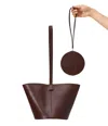 Building Block Women's Short Basket Bag In Espresso In Brown