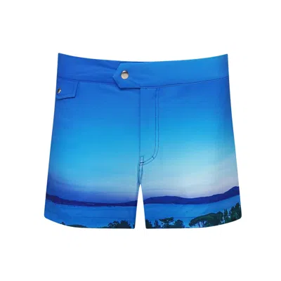 Bukawaswim Men's Blue Villefranche Skypad Shorts - Repreve®