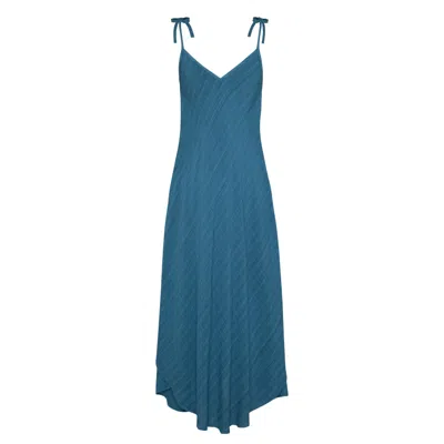 Bukawaswim Women's Blue Adjustable Strap Floaty Dress
