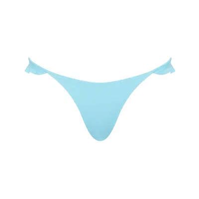Bukawaswim Women's Blue Pampelonne Bukawa Cheeky Frill Bottoms - Econyl® Regenerated Nylon
