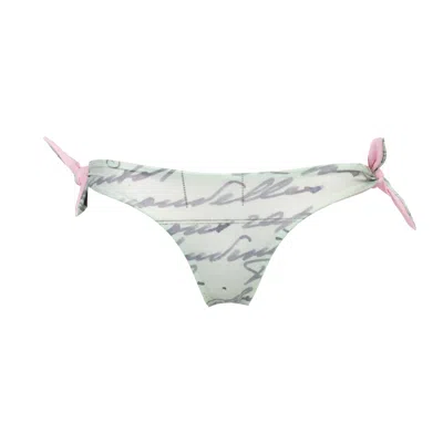 Bukawaswim Women's Green / Pink Chère Colette Side Tie Econyl® Bikini Bottom In Multi