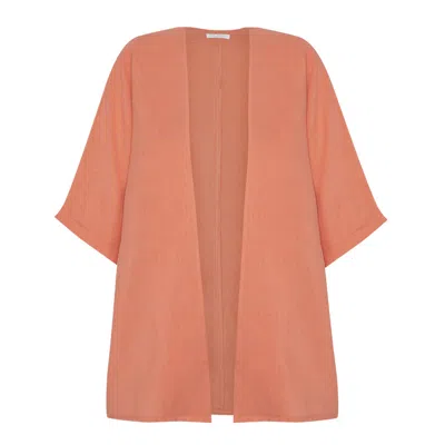 Bukawaswim Women's Rose Gold Etienne Linen Beauvallon Kimono