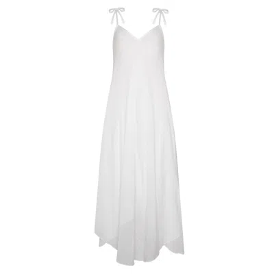 Bukawaswim Women's White Floaty Summer Dress