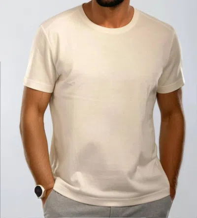 Buki Cinqo Crew Neck T-shirt In Maize In White