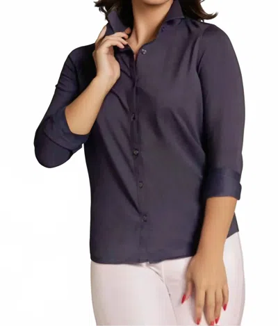 Buki Cinqo Single Shot Shirt In Blue Night In Purple