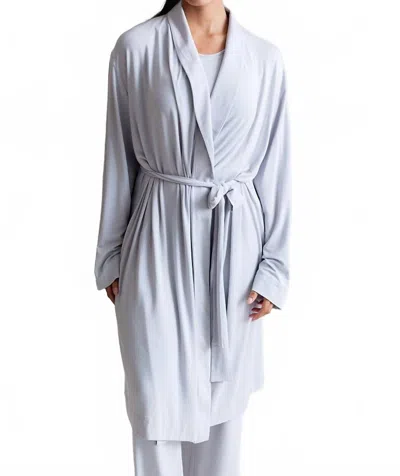 Buki Collagen Lounge Robe In Pearl Grey In Blue