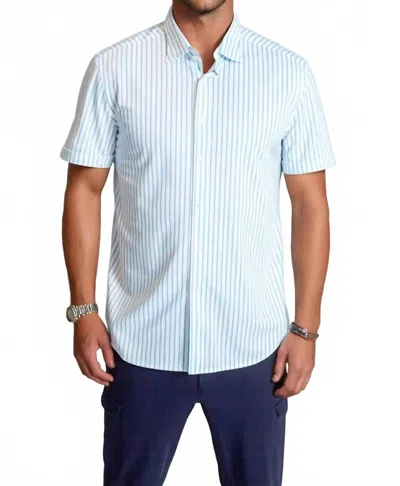 Buki Corsica Stripe Short Sleeve Tech Shirt In Mariner In Multi