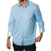 Buki Hansen Stripe Long Sleeve Tech Shirt In Cove Blue In Blue