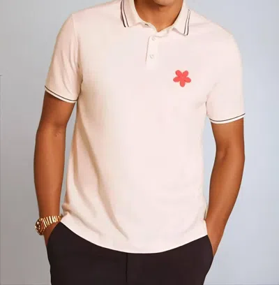 Buki Happy Polo Shirt In White In Neutral