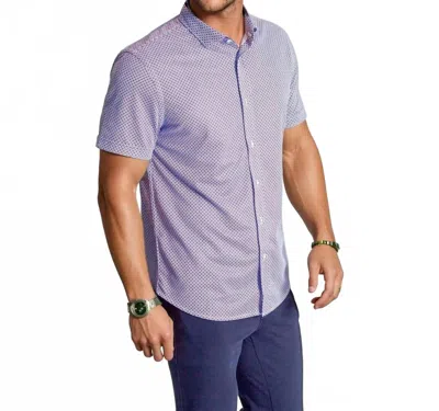 Buki Locally Famous Short Sleeve Tech Shirt In Blue/ Purple