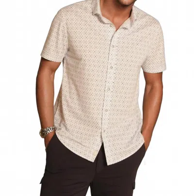 Buki Loose Leaf Short Sleeve Tech Shirt In Blue/ White
