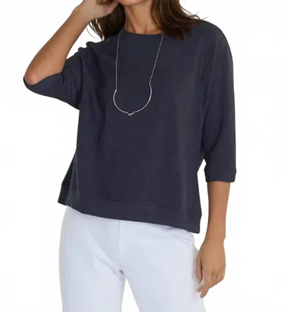 Buki Lounger Crew Sweatshirt In Gray In Blue