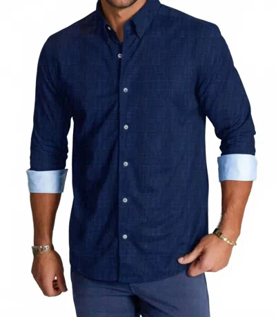 Buki Moody Blues Plaid Long Sleeve Tech Shirt In Navy/black