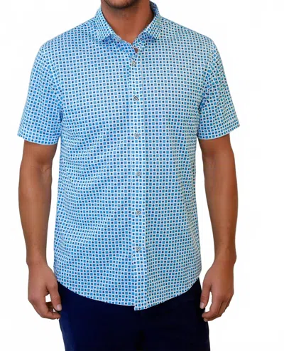Buki Palm Springs Short Sleeve Tech Shirt In Turquoise + Blue