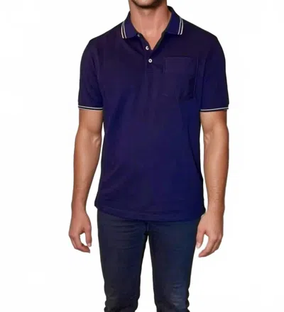 Buki Pocket Polo Shirt In Navy In Blue