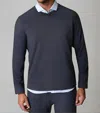 Buki Rugvee Pullover V-neck Sweatshirt In Charcoal Grey In Blue
