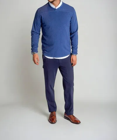 Buki Rugvee Pullover V-neck Sweatshirt In Tokyo Blue