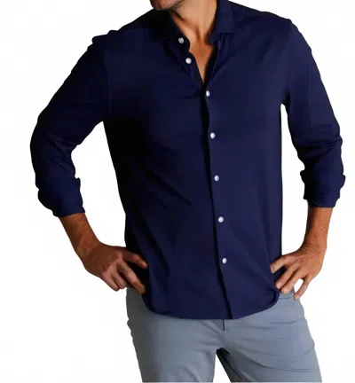Buki Single Shot Long Sleeve Tech Shirt In Navy In Blue