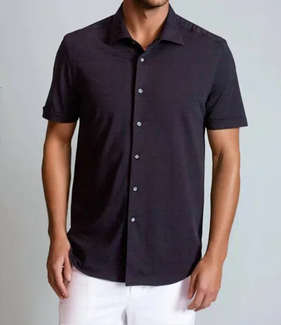 Buki Single Shot Short Sleeve Tech Shirt In Black In Blue