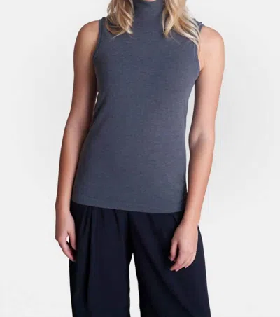 Buki Sleeveless Turtleneck Shirt In Midnight Navy In Multi