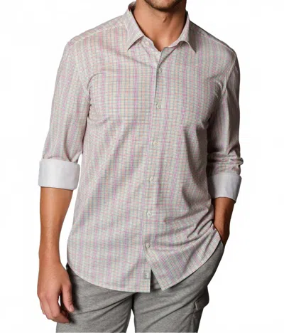 Buki Spectrum Check Long Sleeve Tech Shirt In Multi In Yellow