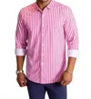 Buki The Go Big Stripe Long Sleeve Tech Shirt In Coral In Pink