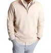 Buki Voey Quarter Zip Sweatshirt In Camel In Neutral