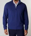 Buki Voey Quarter Zip Sweatshirt In Tokyo Blue In Blue
