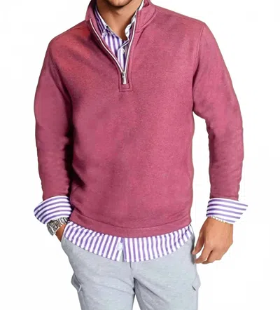Buki Voey Quarter Zip Sweatshirt In Wine In Pink
