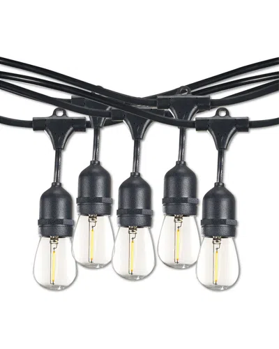 Bulbrite 14ft String Light Kit With Clear Shatter Resistant Vintage Style S14 Led Light Bulbs In Black