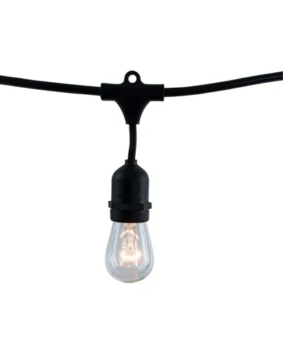 Bulbrite 14ft String Light Kit With Clear Vintage Style S14 Incandescent Light Bulbs In Black