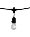 Bulbrite 48ft Black String Light Kit With Clear S14 Led Light Bulbs, 1pk In Black
