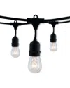 Bulbrite 48ft String Light Kit With Clear Vintage Style S14 Incandescent Light  Bulbs, 2pk In Black