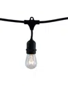 Bulbrite 48ft String Light Kit With Clear Vintage Style S14 Incandescent Light Bulbs, 2pk In Black