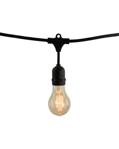 Bulbrite 48ft String Light Kit With Nostalgic Loop Filament A19 Light Bulbs In Black