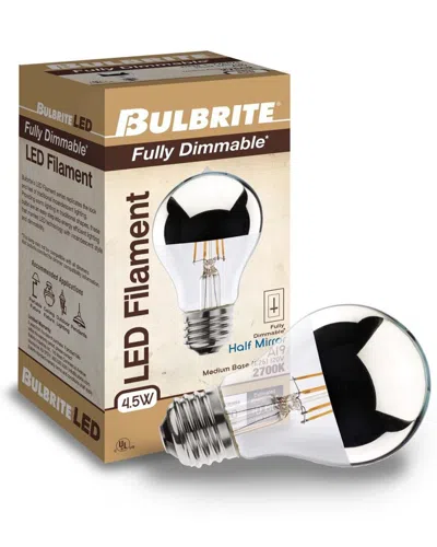Bulbrite Led Filament Pack Of 2 Dimmable 4.5w Half Chrome A19 Light Bulbs In Multi