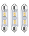 Bulbrite Led Mini T3 Festoon Base 12v Light Bulb 20 Watt Equivalent, Clear 3-pack