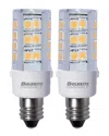 Bulbrite Pack Of (2) Led Mini T4 Dimmable Candelabra Screw Base (e12) Light Bulb