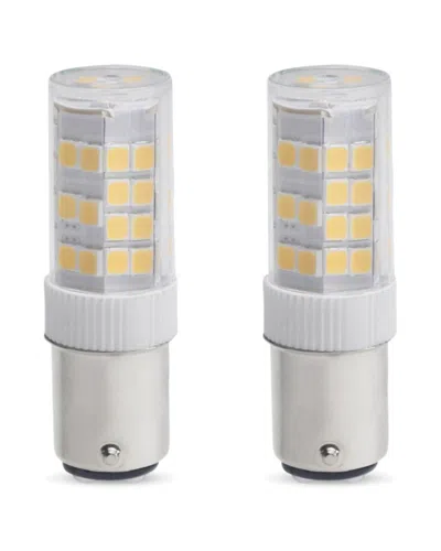 Bulbrite Pack Of 2-led Mini T4 Double-contact Bayonet Base (ba15d) Light Bulb, 35 Watt
