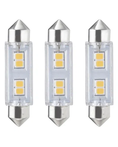 Bulbrite Pack Of 3-led Mini T3 Festoon Base 24v Light Bulb 20 Watt In White