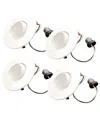 Bulbrite Pack Of 4-4in Integrated Led Recessed Light Kit With Gimbal,2700k
