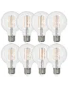Bulbrite Pack Of (8) 7 Watt Dimmable Clear Filament G25 Medium (e26) Led Bulb