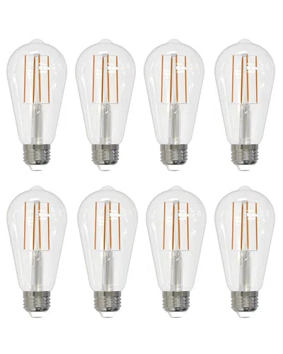 Bulbrite Pack Of (8) 7 Watt Dimmable Clear Filament St18 Medium (e26) Led Bulb